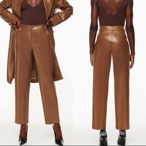 Aritzia Babaton High-Waisted Faux Leather Pants